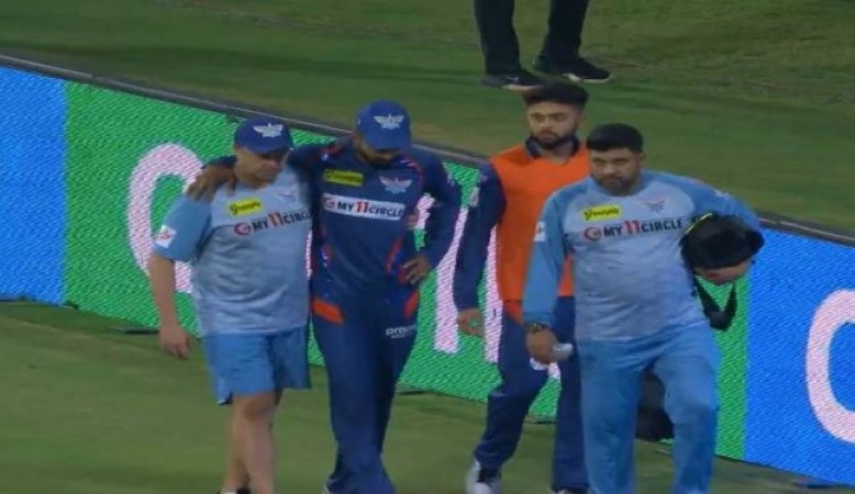 IPL 2023: KL Rahul injured while fielding, went out of the field moaning in pain
