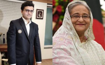 Sheikh Hasina arrives in Kolkata to watch Day Night Test, Ganguly received at the airport