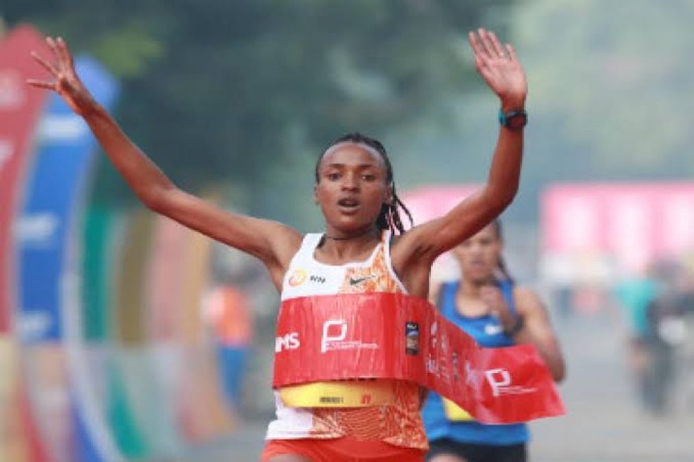 Belihu and Gemechu of Ethiopia performed well in Delhi's half marathon