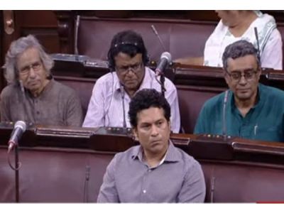 Former Indian cricketer Sachin Tendulkar Attends Rajya Sabha