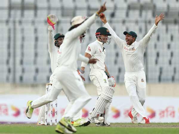 Bangladesh secured a lead against Australia on day two of Dhaka Test
