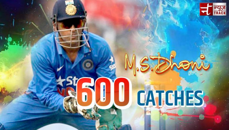 MS Dhoni becomes the first Indian to take 600 international catches