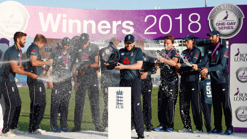 186-run partnership between Root and Morgan helps England to win series