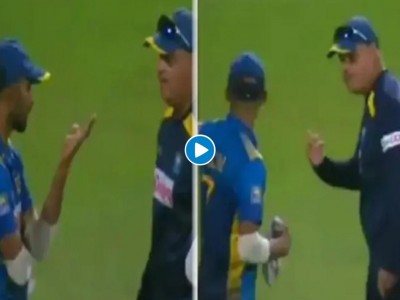 Video Viral; SL Captain Shanaka involved in heated argument With Head Coach after losing to India