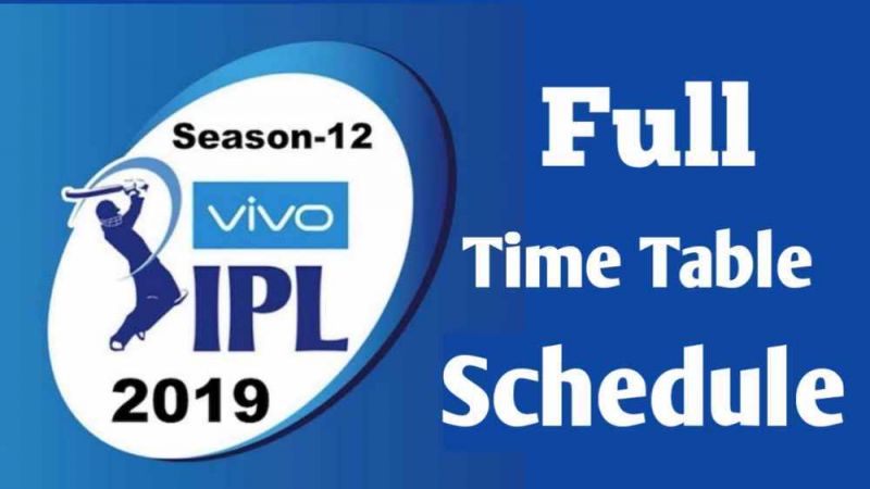 IPL 2019: Full scheduled released