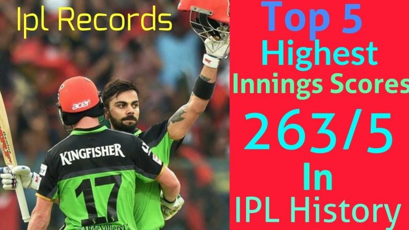 5 Highest team total in the IPL history
