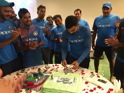 Virat Kohli celebrates birthday with teammates, BCCI uploaded photos