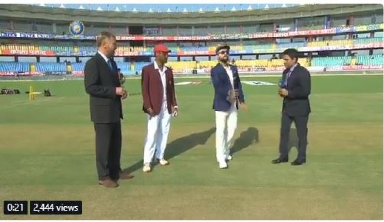 India Vs West Indies- 1st Test Match: India win the toss and elect to bat first, in Rajkot