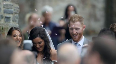 England’s all-rounder Ben Stokes got married.