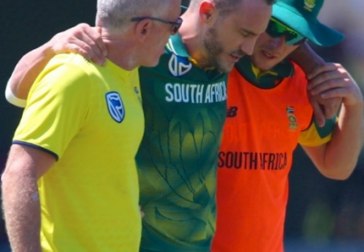 Faf du Plessis is out of T-20I series against Bangladesh due to the back injury.