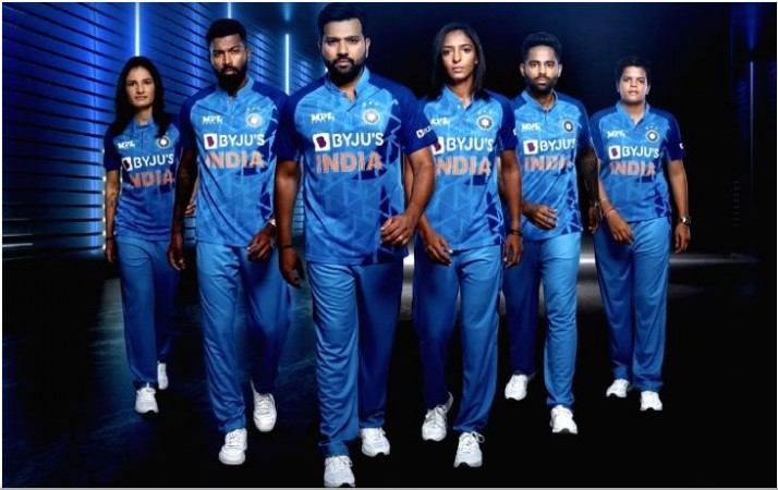 Unveiling of new jersey for men's and women's T20I matches against India
