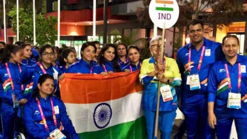 CWG 2018: गोल्ड कोस्ट में लहराया गया तिरंगा