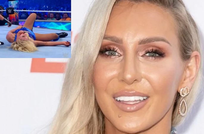 Charlotte Flair is once again a victim of wardrobe malfunction