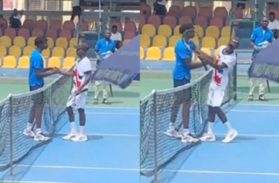 Junior player Kouame slaps opponent after facing defeat in tennis match
