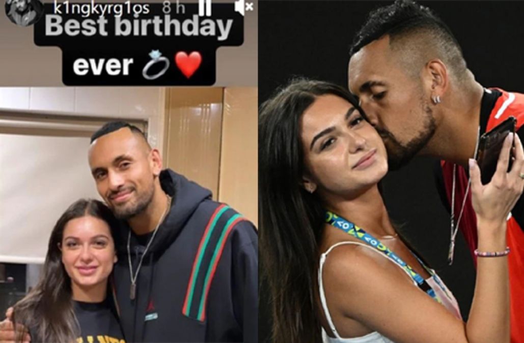 Controversial tennis player Nick Kyrgios engaged with girlfriend