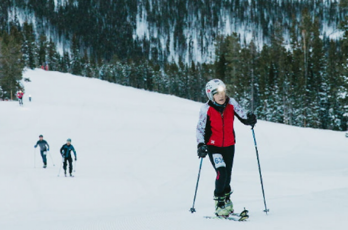 America's Sharan Crawford becomes the oldest player in uphill ski racing