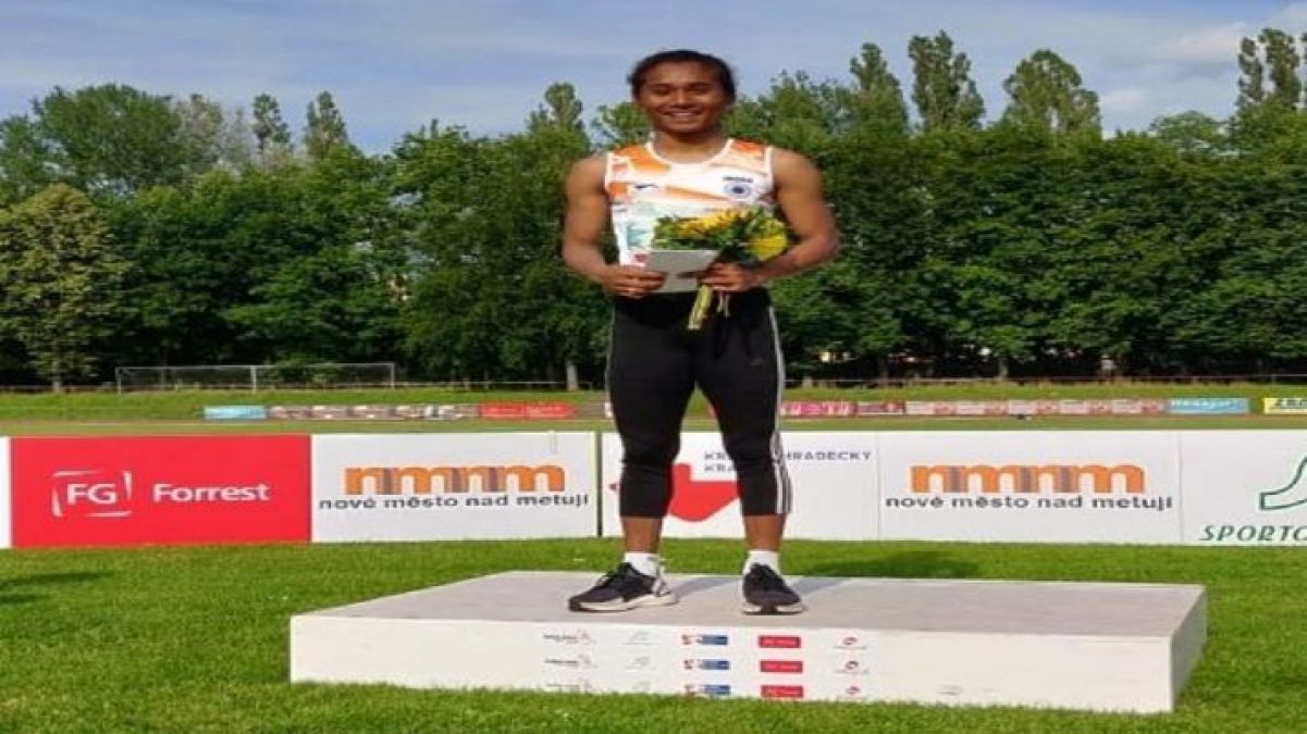 Hima Das wins 5th Gold Medal in a Month