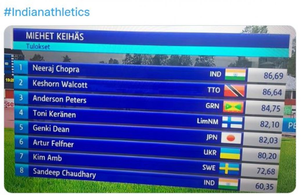 Video: Neeraj Chopra gets another gold in the name of India