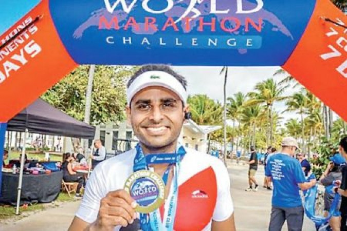 Aditya Raj became the first Indian to win 7 marathons in 7 continents within 7 days
