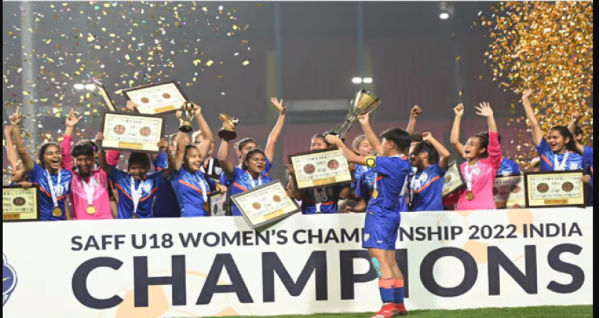 भारतीय महिला टीम ने अपने नाम किया अंडर 18 फुटबॉल का खिताब