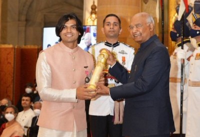 Neeraj Chopra honoured with Padma Shri award