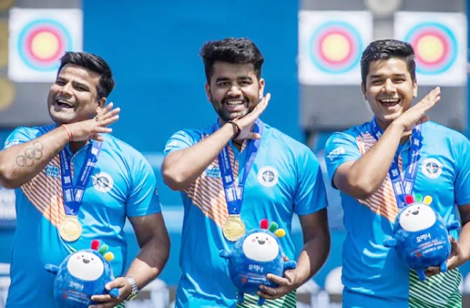 Indian Men's Compound Team Wins Gold Medal in Archery World Cup