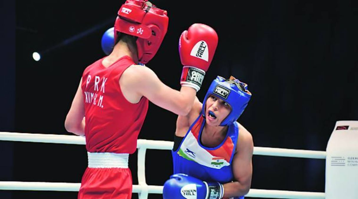 Manju Rani's strong punch to North Korean boxer Kin Hyang, she made it to the semi-finals