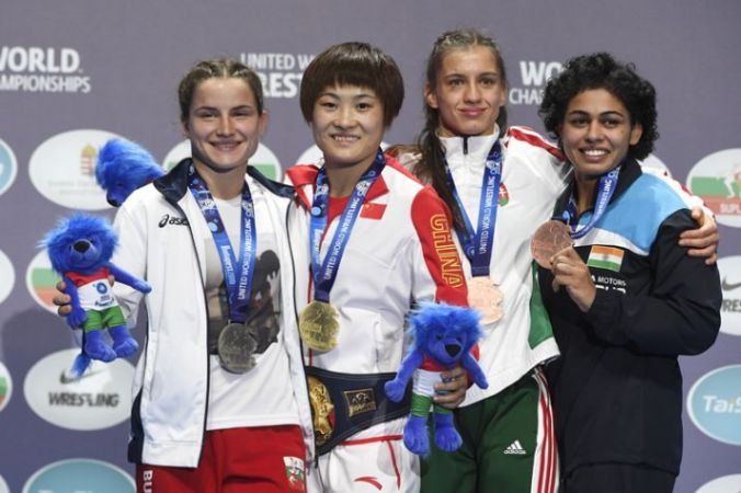 विश्व कुश्ती चैंपियनशिप: पूजा ढांडा ने जीता कांस्य पदक, साक्षी और रितु फोगाट हारीं