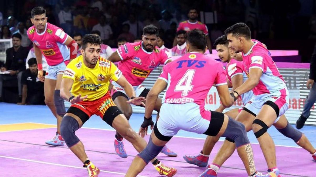 PKL 2019 :  गुजरात और जयपुर के बीच मुकाबला रहा टाई