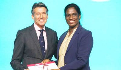 Former Olympian PT Usha Conferred with IAAF Veteran Pin Award