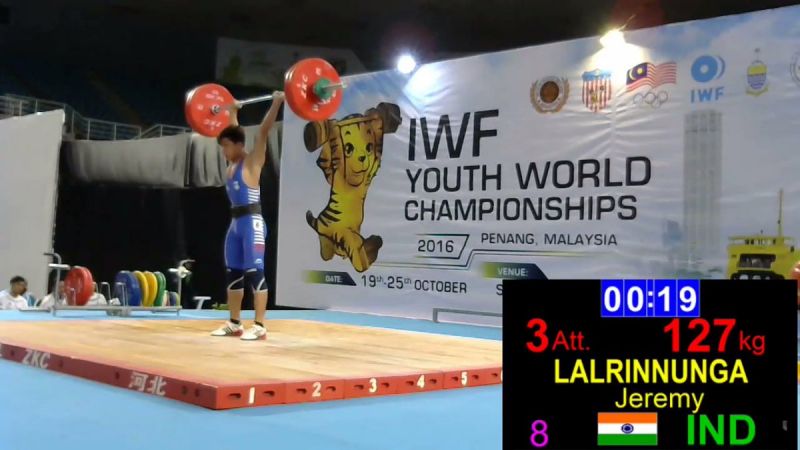 Jeremy Lalrinnunga of India won silver in IWF Youth World Weightlifting Championships