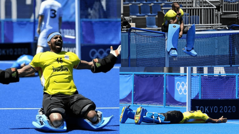 Pic viral! Goalkeeper Sreejesh sits on top of 'Goalpost' to celebrate Olympic bronze win