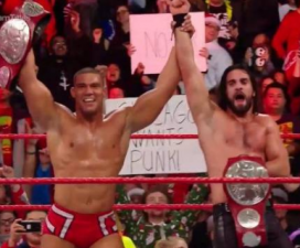 Universe is shocked. We got our new Raw tag team champion.