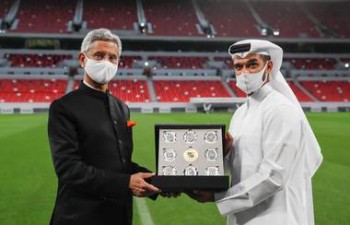 विदेश मंत्री जयशंकर ने कतर में 2022 विश्व कप स्टेडियम का किया दौरा