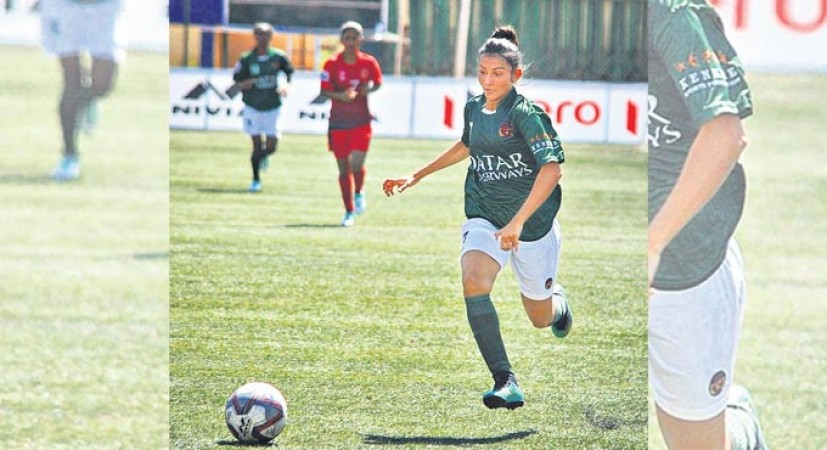 Top scorer, the state's first female footballplayer, scored 21 goals in 2020
