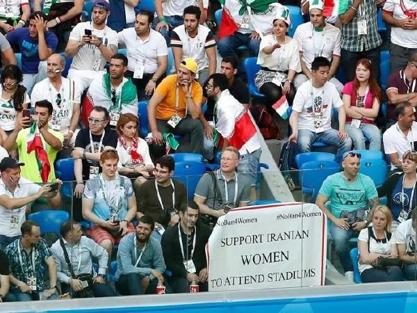 FIFA WC : Iran fans unfurl banners appealing to allow women to enter  home stadiums