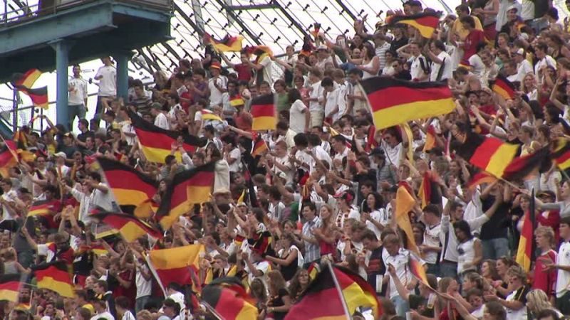 German fans shout slogan of Balochistan freedom after its victory