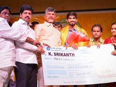 Kidambi Srikanth awarded with Rs. 50 lakh plot