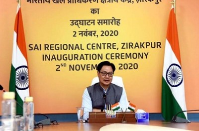 केंद्रीय खेल मंत्री किरेन रिजिजू ने पंजाब के जीरकपुर में नए SAI का किया उद्घाटन