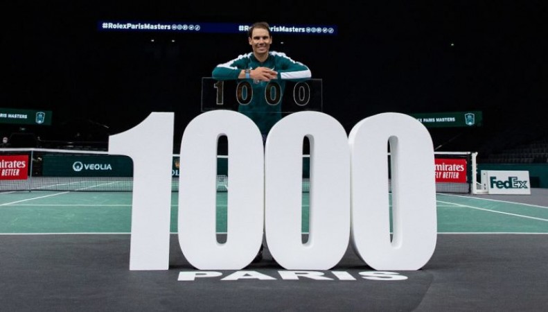 Nadal entered 1000 career win club in Paris open
