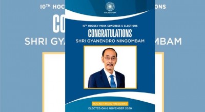 Gyanendro Ningombam, elected unopposed as the first Hockey India president from Northeast