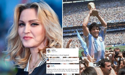 Confused, fans pay tribute to Madonna for the legendary footballer Maradona death