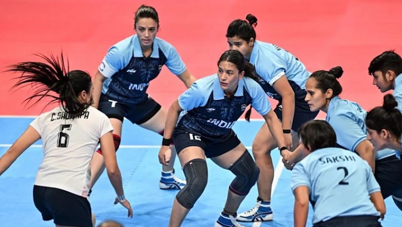 Asian Games: Indian Women's Kabaddi Team Storms into  Final with Dominating Win Over Nepal