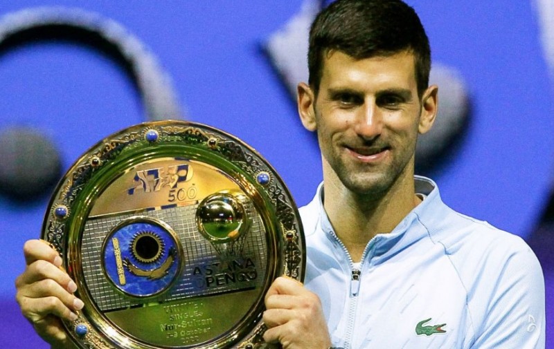 Novak Djokovic takes home his 90th career ATP title in the Astana Open final