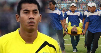 Indonesian Legendary Goalkeeper Choirul Huda died during the football match.