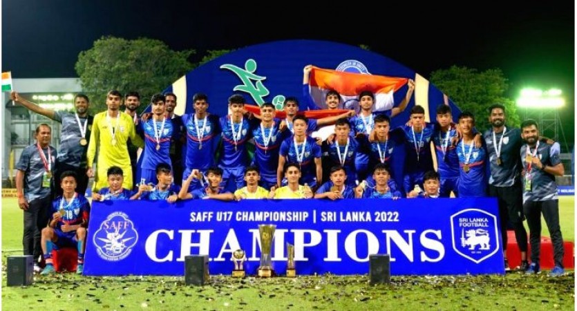 Indian team beat Nepal 4-0 to lift SAFF U-17 Championships title