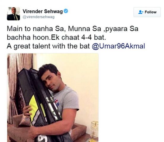 सहवाग ने PAAK क्रिकेटर पर किया ऐसा ट्वीट की सोशल मीडिया पर छिड़ गई जंग