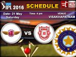 IPL 2016: 53rd match today between Rising Pune Supergiants and Kings XI Punjab