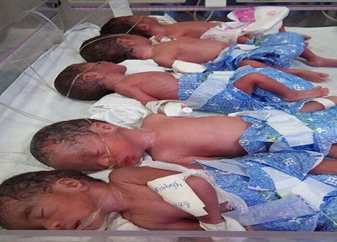 40 मिनट के अंतराल में एक महिला नें दिया 5 बच्चियों को जन्म