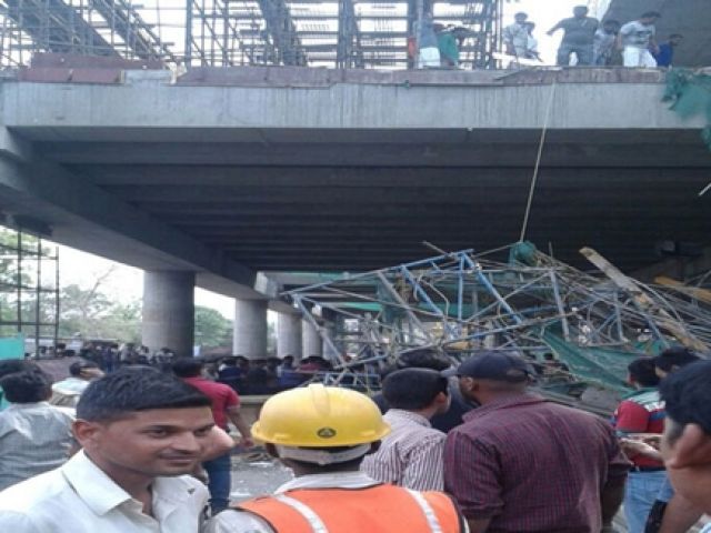 लखनऊ मेट्रो स्टेशन के निर्माण के दौरान हादसा, 6 मजदुर घायल